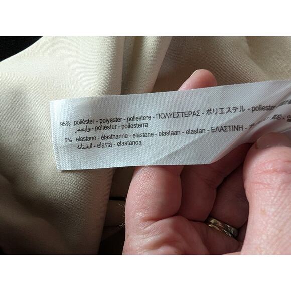 Zara Womens Plaid Stretch Mid RISE Pull On Pants Leggings Sz M Gray Faux Suede - Picture 5 of 5